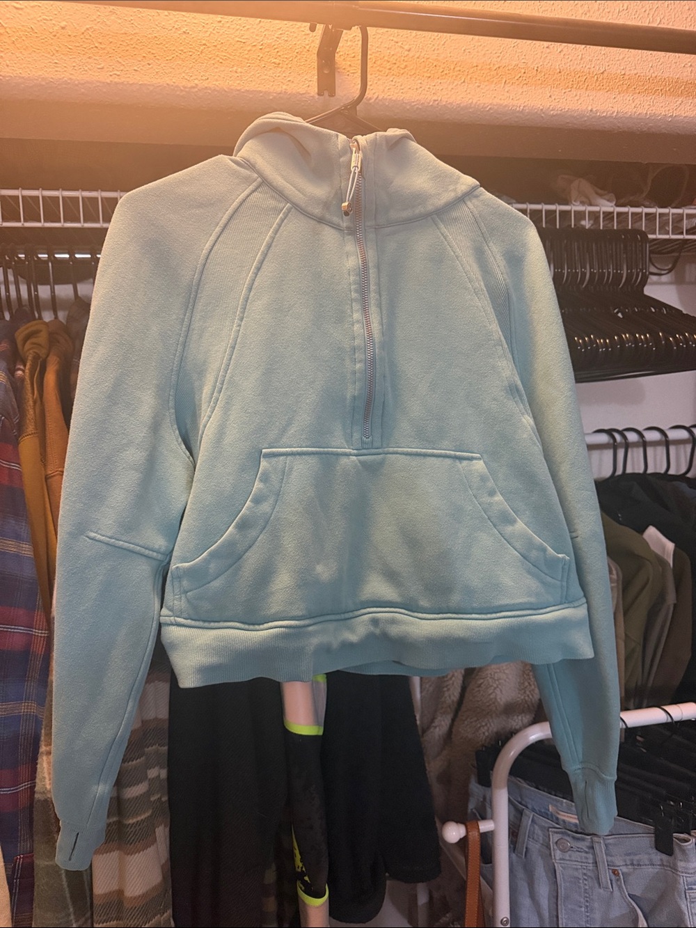 lululemon athletica Mint Half-Zip Pullover Hoodie
